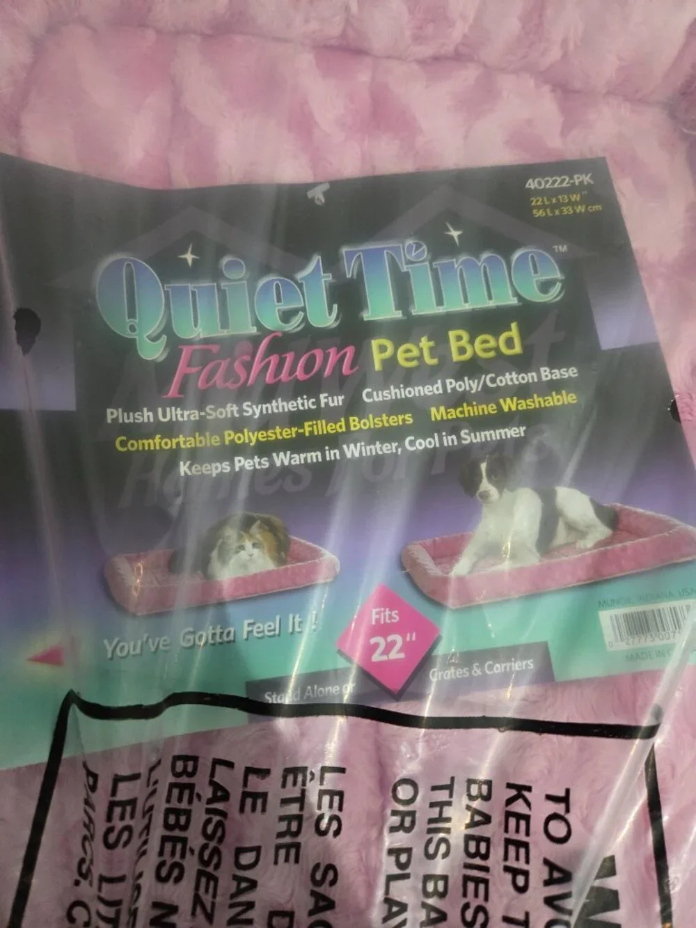Quiet Time Fashion Pink Pet Bed